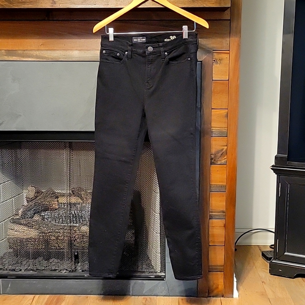 J. Crew High Rise Skinny Jean BLACK SIZE 30